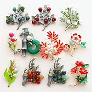 Trên 2 túi mới cloisonne trâm cài trâm men tráng men trang trí kim cương gửi mẹ gửi bạn bè - Trâm cài