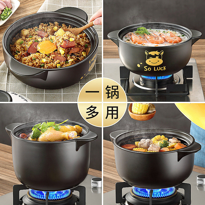 Castile stew pot resistant high temperature ceramic soup pot small sand pot cooker cooker cooker household gas gas-sized