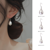 Korean sterling silver retro water drop pearl earrings high-end temperament earrings niche earrings 2022 new trend