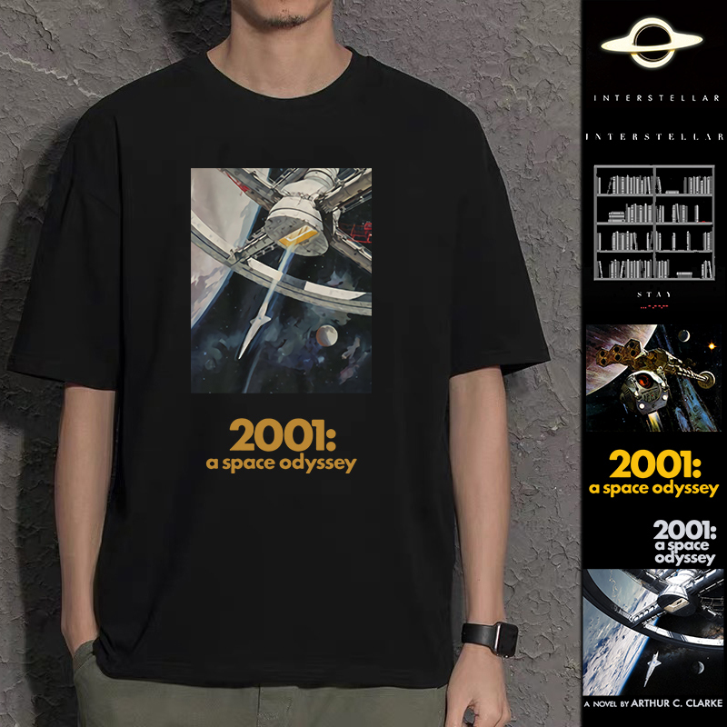 2001: a Space Odyssey T-Shirt Stanley Kubrick Movie Merchandise Interstellar Short-Sleeve Clothing Unisex Tee