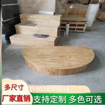 Mobile podium made of solid wood steel and wood hosting podium podium steel custom-made kindergarten splicing stage platform