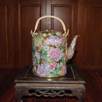 Jingdezhen Cultural Revolution ceramics old factory porcelain old factory goods 567 porcelain Gold land Wanhua Bridge cool teapot ornaments collection