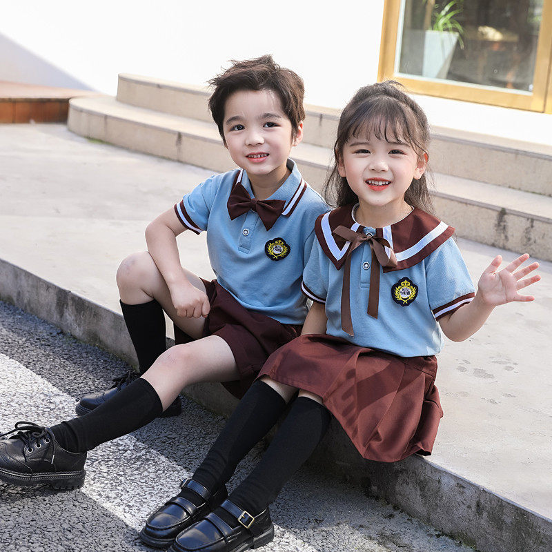 Kindergarten garden clothes summer clothes British style first grade children's class clothes graduation clothes elementary school uniforms photo clothes suits