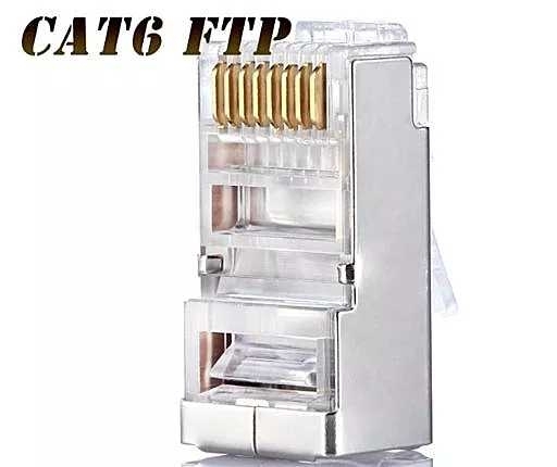 Ampkon AMPCOM 6 class shielded network crystal head RJ45 gigabit CAT6 computer broadband connector 100