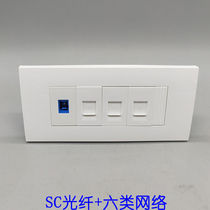Type 118 No. 3 Type 6 free of beating network SC fiber optic flange computer broadband Internet wire socket switch panel