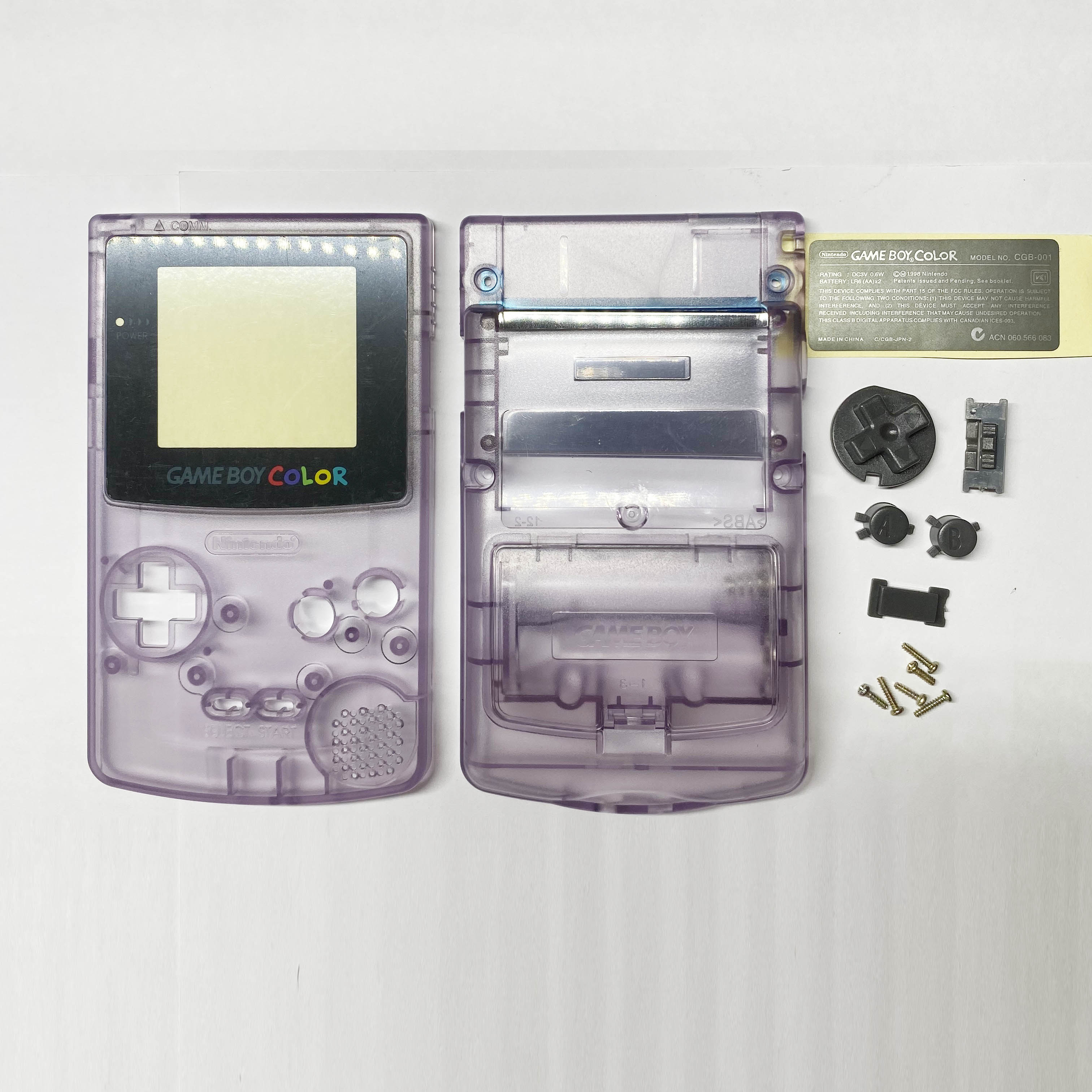 Nintendo GBC Gaming Case New GBC Gaming Console Case GBC Case Transparent Purple