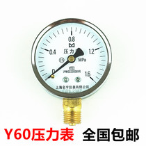 Y60 pressure gauge 1 6 1 2 5 40 60MPA ordinary vacuum pressure gauge pressure gauge pressure gauge