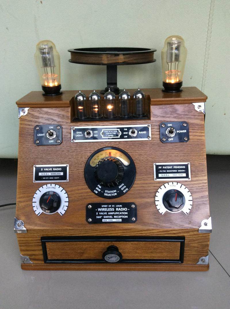 Spot European version American SOSL vacuum tube display radio American retro antique old radio