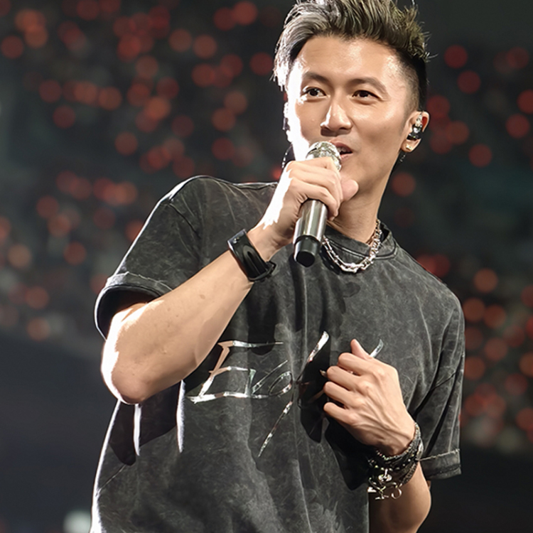 Yiyuguang ヘビー半袖 2025 新作 Nicholas Tse コンサート Tシャツ 純綿 ボディスリーブ Tシャツ メンズ レーザー反射