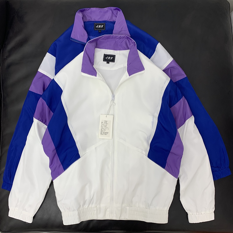 Autumn Sports Casual Jacket Youth Batwing Sleeve Loose College Style Retro School Uniform Unisex White Couple Jacket Autumn Sports Casual Jacket Youth Batwing Sleeve Loose College Style Retro School Uniform Unisex White Couple Jacket