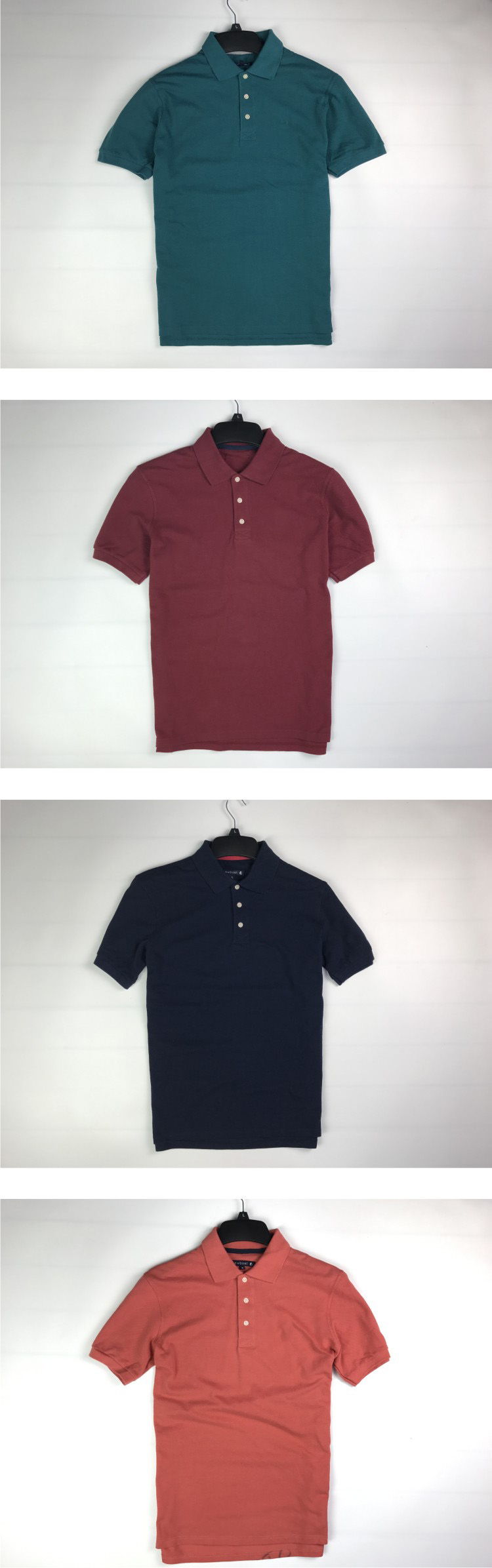 Đa sắc vào mùa hè nam giặt áo sơ mi POLO tổ ong Châu Âu và Mỹ giản dị ve áo đơn giản tay ngắn T lỏng áo nam