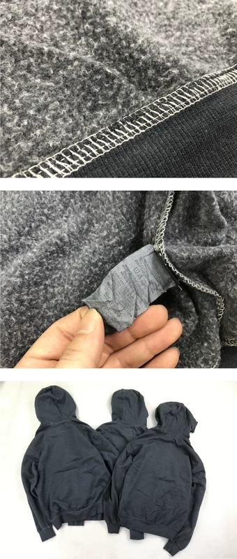Áo len nam giặt áo len Châu Âu và Mỹ Áo thêu đường phố đơn giản Áo trùm đầu Zipper Jacket
