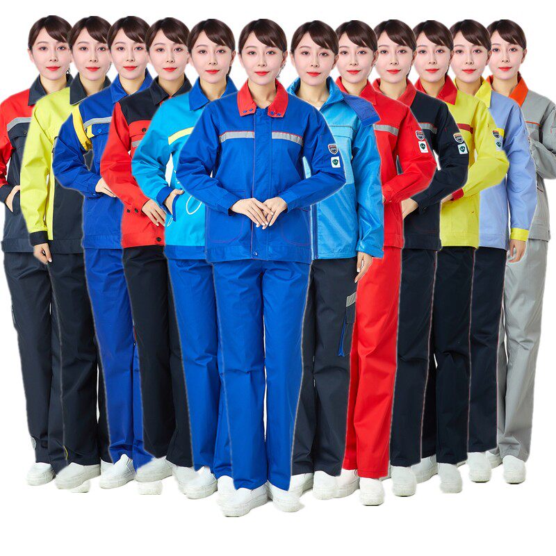 Petrol Station Workwear Antistatic China International Petroleum Petrochemical New Energy Spring Autumn Double Layer Long Sleeve Suit for men and women