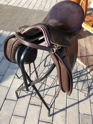 Британское седельное кольцо ручка ручной работы ручки ручки с ковриком