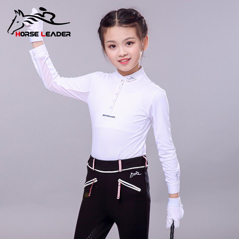 Horseleader Children Equestrian Long Sleeve T-Shirt Riding T-Shirt Race T-Shirt Women's Equestrian Equipment Equestrian Supplies Men