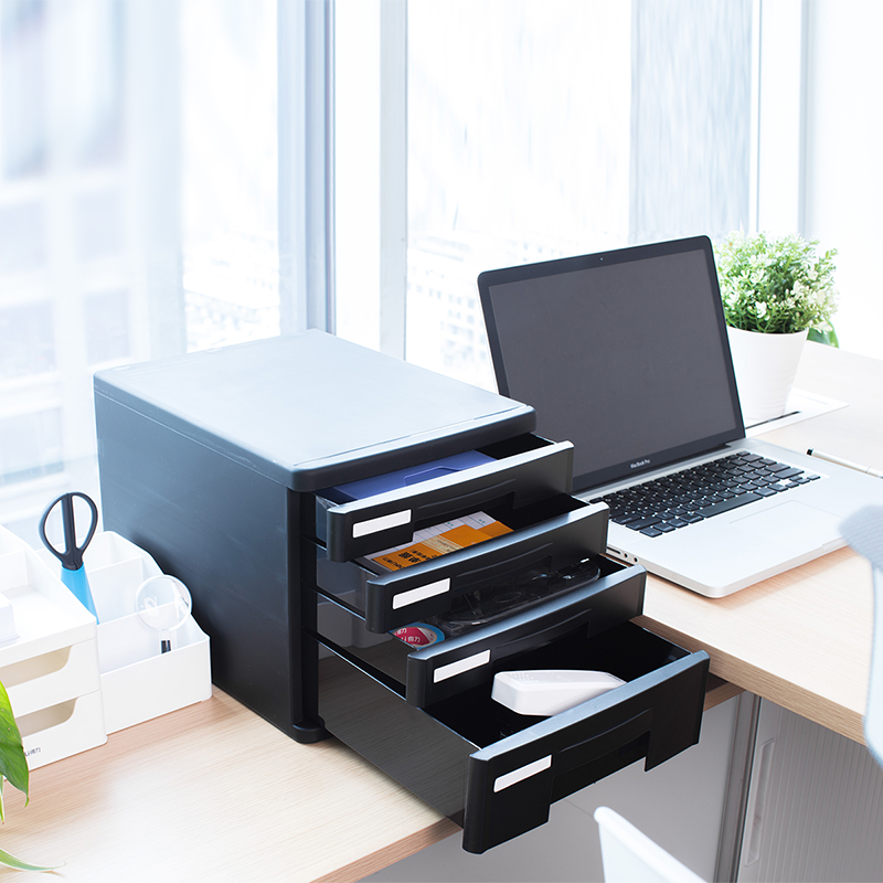 Able desktop filing cabinet information sorting and finishing box containing box containing cabinet plastic drawer containing box cabinet four layers of five layers stationery box office supplies 9772