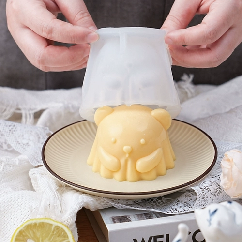 Трехмерный кролик, форма, мультяшный пищевой силикон, мусс, кот