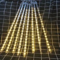 LED Festoon Festival Meteor Shower Light Strip Lighting Tubes Outdoor Waterproof Brightening Engineering Bifacial Luminous Hanging Tree Decorative Lights