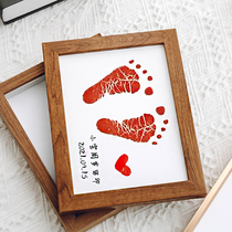 Hand Foot Print Souvenir DIY hand-written newborn baby baby footprints full moon 100 days of age permanent preservation of treasured collection
