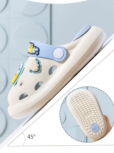 Детские милые мультяшные сандалии, нескользящие пляжные сабо для мальчиков, мягкая подошва