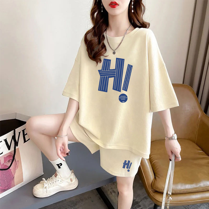 Pajamas for Women, Shorts, Short-Sleeved Two-Piece Set, Summer Season, Fashionable, Loose, Sporty, Can Be Worn Outside, Home Wear Set Pajamas for Women, Shorts, Short-Sleeved Two-Piece Set, Summer Season, Fashionable, Loose, Sporty, Can Be Worn Outside, Home Wear Set