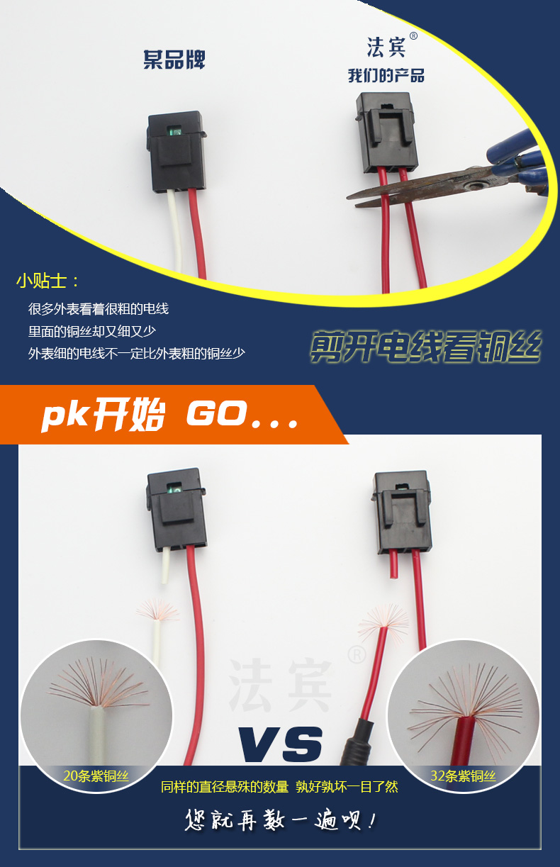 Fabin xe còi sửa đổi dây nịt dây loa sửa đổi dây tiếp sức khai thác tiếp tục điện ốc sên sửa đổi - Âm thanh xe hơi / Xe điện tử máy hút bụi và bơm xe ô tô