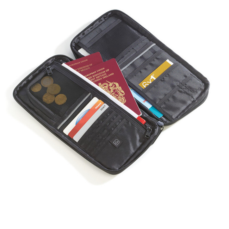 UK Go Thông Tin Du Lịch Chống trộm Gấp Wallet Thẻ Set Hộ Chiếu Thay Đổi Túi Thư Mục Thẻ Giấy Chứng Nhận 674 bóp tiền