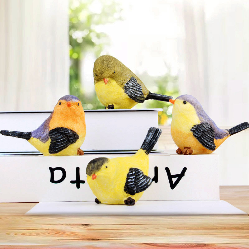 Creative Outdoor Villa Garden Courtyard Balcony Home Furnishing Decorations Gardening Resin Emulation Small Bird Swing