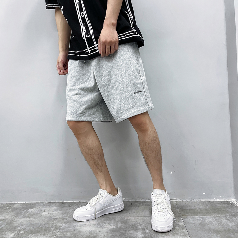 PGUP STUDIO summer national tide high street basic model simple letter printing sports pants casual shorts men