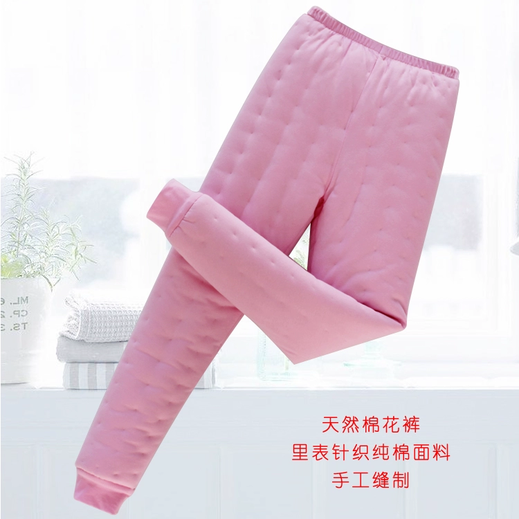 Quần cotton làm thủ công, đáy quần, quần ấm, vải cotton nguyên chất, đồ trong cho người trung niên và người già, quần cotton cạp cao, quần cotton người lớn nam và nữ, đồng màu - Quần nóng lên