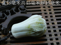 Pure natural Lao Kuang pit materials Bai Cai Julai Lantian jade hand toy pieces hand piece hanging piece as a gift to family and friends