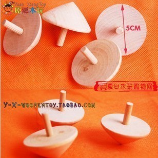 Wood Playmaker City Hot Sell Wooden Tops Original Wood Color Rotating Small Tops Classic Toys Wooden Toys Children Toys