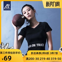 Yoga clothes top womens sports quick-drying clothes summer thin umbilical fitness t-shirt tight short-sleeved running training clothes