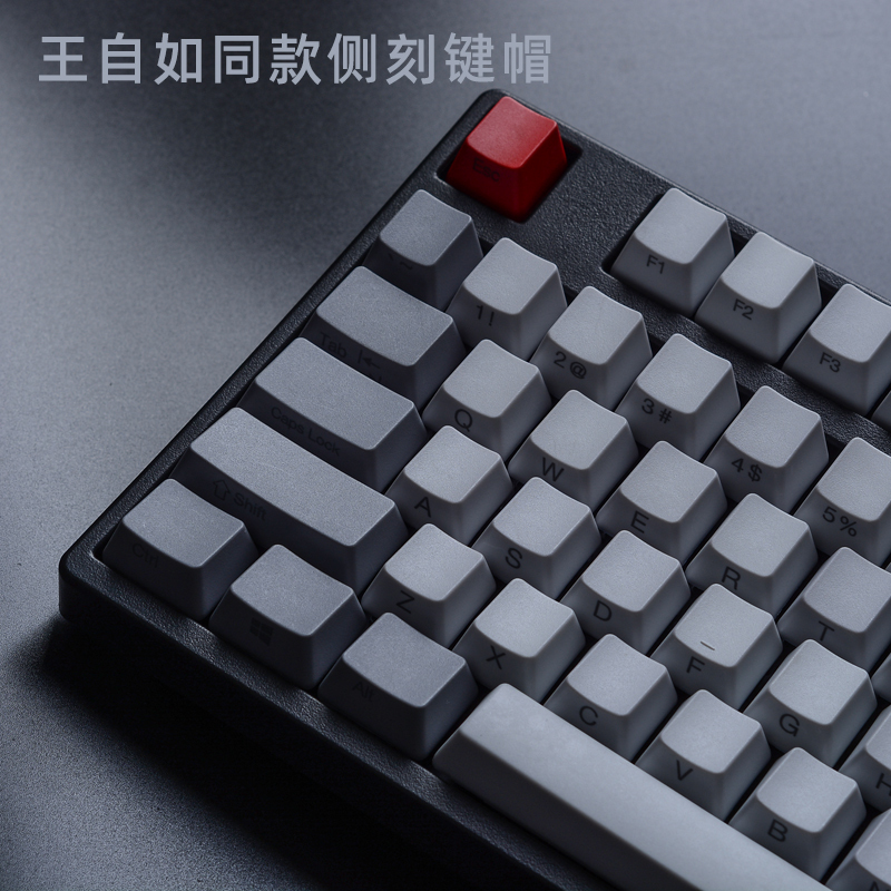 High-Content Pbt Keycaps with Front and Side Engraving, 87/104 Large Carbon Dolch Wang Ziru Gray-White, Exclusive for Filco Ikbc High-Content Pbt Keycaps with Front and Side Engraving, 87/104 Large Carbon Dolch Wang Ziru Gray-White, Exclusive for Filco Ikbc