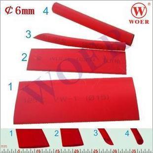 High-quality insulation Φ6mm casing heat shrinkable tube DIY special (red and black optional) 1 yuan meter