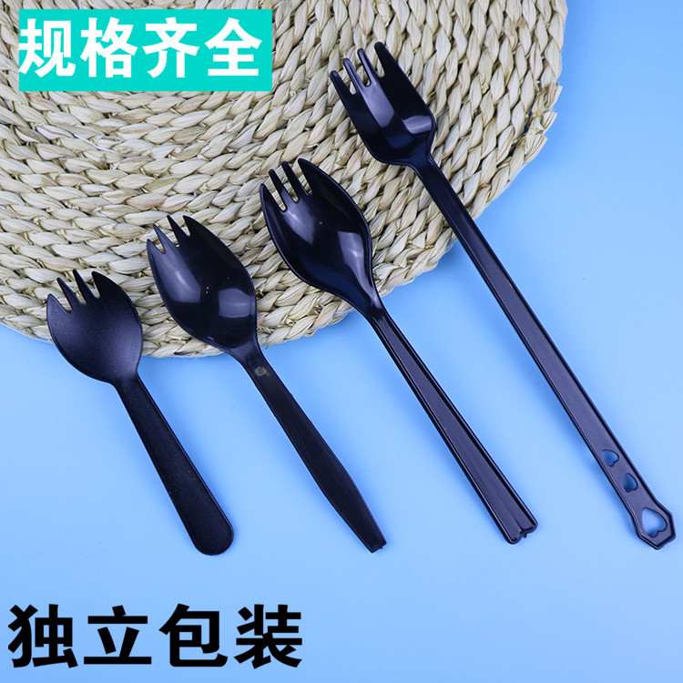 Independent packaging plastic disposable fork spoon fork spoon fruit fork cake fork dessert spoon ice cream spoon