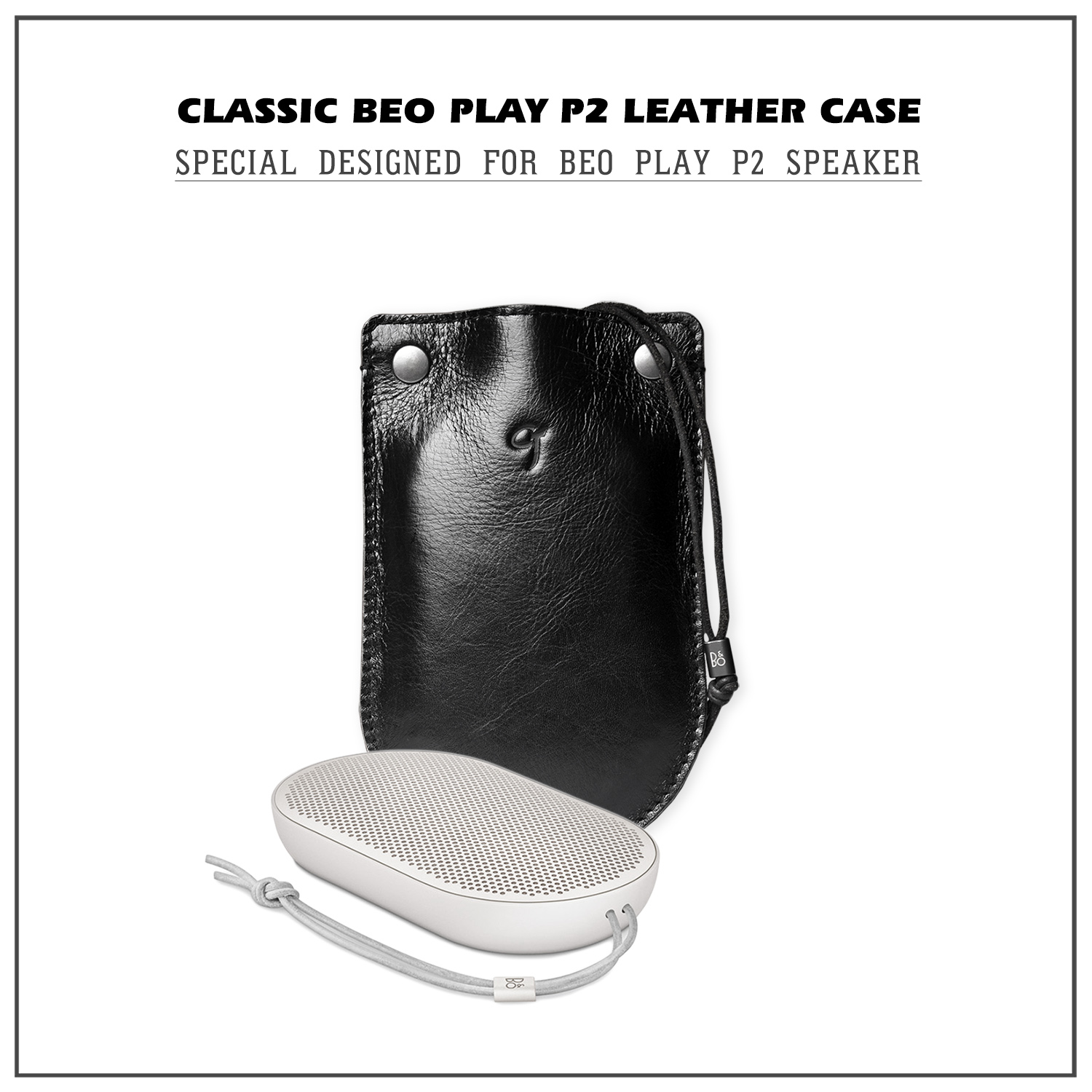 Cj BO Beoplay P2 Bluetooth speaker accessories storage bag Leather protective case Speaker leather case