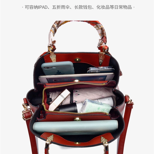 Вместительная и большая сумка на одно плечо на день матери для матери, из натуральной кожи