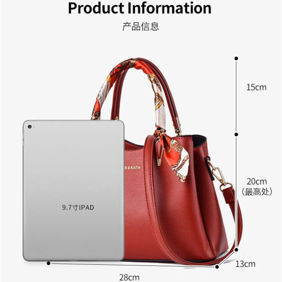 Mother's Day Middle-Aged Mom Style Genuine Leather Elegant Women's Handbag Large Capacity Wedding Gift for Mother-In-Law Shoulder Crossbody Bag