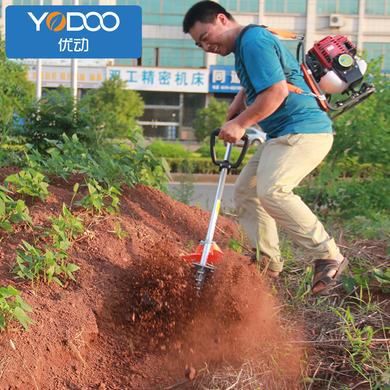 Youdong gasoline ripper Knapsack ripper Weeding machine Four-stroke gasoline lawn mower Micro tillage machine Weeding machine