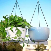 Imitation ceramic hook hanging orchid pot 2021 new creative balcony hanging basket hanging plant flower pot hanging indoor