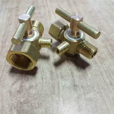 Three-way cock valve plug valve pressure gauge valve boiler cock with exhaust hole 14*1 5 outside 20*1 5