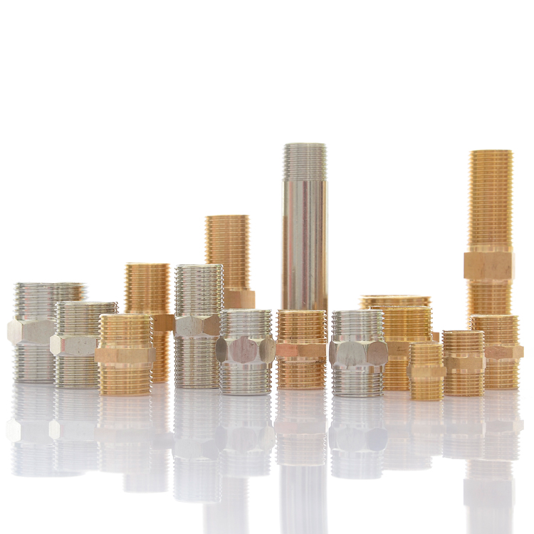 4 sub-copper outer silk double male screw lengthened internal and external wire Direct elbow tee 2 points 3 points 6 points 1 inch adapter accessories