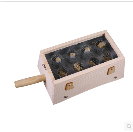 Solid wood Wooden Moxibustion Box With Moxibustion 8 Columns Inserted Eight Holes Warm Moxibustion Apparatus Moxibustion Jar Back Waist Belly