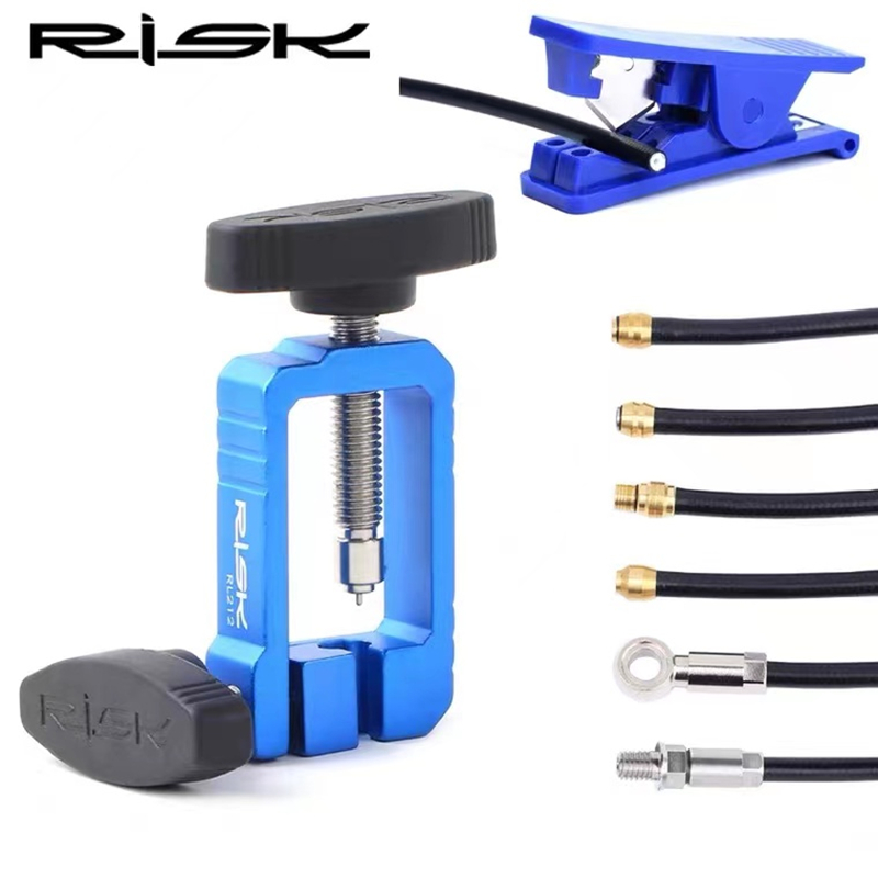 RISK bicycle oil needle installation tool oil pipe top inserter pipe cutter oil disc five-wire body into the T head press