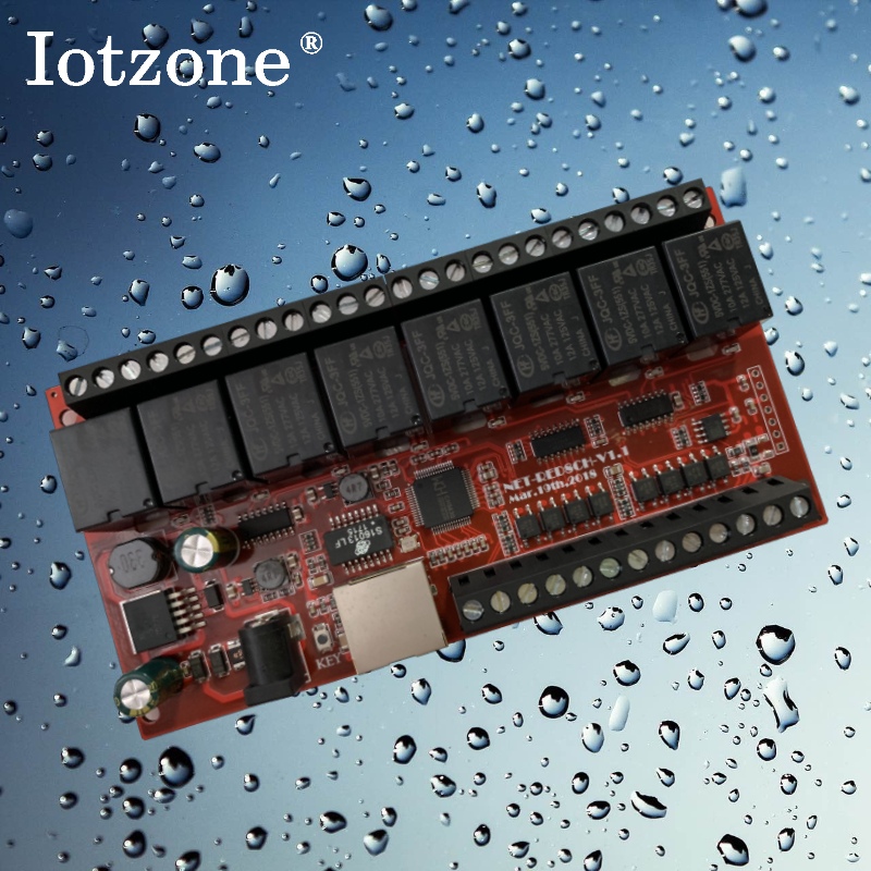 8-way network relay power controller mobile phone computer remote LAN secondary development Iotzone