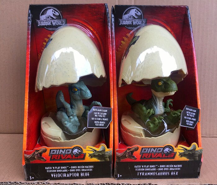 Mattel Jurassic World Dinosaur Hatching Series Toy Tyrannosaurus Rex Velociraptor Simulation Children's Toy FMB91