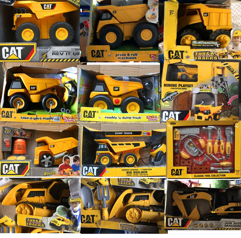 Clear Cabin Box Loss Genuine CAT Engineering Combined Loading Transport Mud Car Weighing Car Small Train Suit Puzzle play