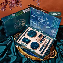 Novice Makeup Set Lighted Cosmetics Package Full Combination Beginners Palace Gift Box Antique Fair