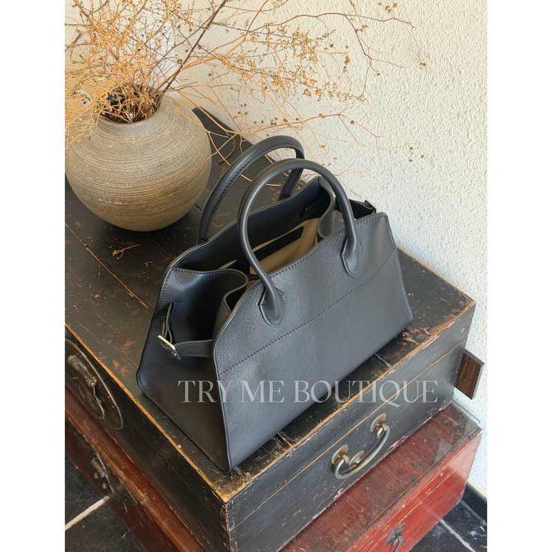 Try Me! Row Minimalist Margaux Series Du Imported Genuine Leather Tote Bag Try Me! Row Minimalist Margaux Series Du Imported Genuine Leather Tote Bag